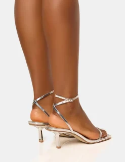 Best Sale Natalya Barely There Square Toe Stiletto Mid Heels Back In Stock | Barely There Heels