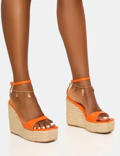 Cheap Naya Seashells Anklet Jute Espadrilles Wedge Wedges | Platform Heels