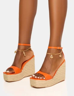 Cheap Naya Seashells Anklet Jute Espadrilles Wedge Wedges | Platform Heels
