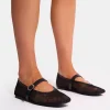 Outlet Nelly Mesh Buckle Strap Ballet Flat Pumps Flats
