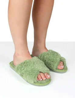 Online Nightcap Cross Strap Slippers Flats
