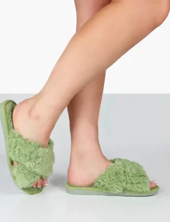 Online Nightcap Cross Strap Slippers Flats