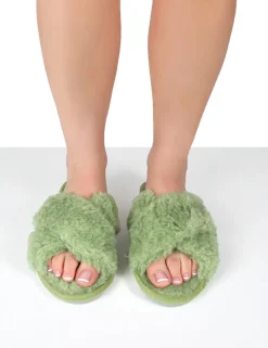 Online Nightcap Cross Strap Slippers Flats