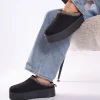 Clearance Nutmeg Faux Fur Lined Platform Mules Flats | Mules
