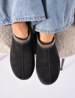 Clearance Nutmeg Faux Fur Lined Platform Mules Flats | Mules