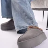 Shop Nutmeg Faux Fur Lined Platform Mules Flats | Mules