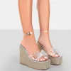 Fashion Ocean Beach Patent Bow Platform Wedge Heels 5" Heels | Bow Heels