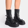 Best Sale Odessa Multi Strap Detail Chunky Sole Ankle Boots Chunky Boots | Ankle Boots