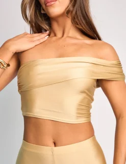 Outlet One Shoulder Fold Over Crop Top Co Ord Co-ords | Tops