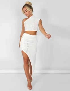 Cheap One Shoulder Textured Top Back In Stock | Co-ords