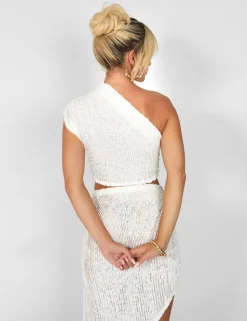 Cheap One Shoulder Textured Top Back In Stock | Co-ords