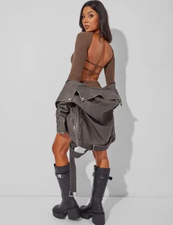 Online Open Back Mini Dress Dresses