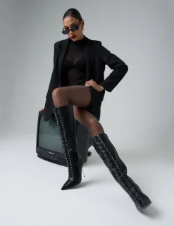 Discount Oversized Asymmetric Back Blazer Outerwear & Jackets