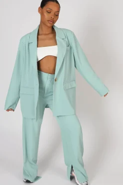 Fashion Oversized Dad Blazer Peppermint Sculpt & Leisure | Kaiia The Label