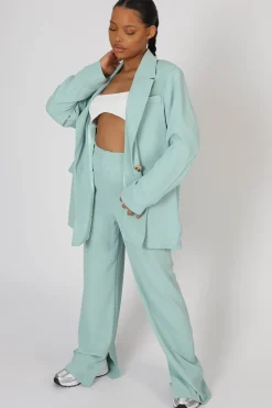 Fashion Oversized Dad Blazer Peppermint Sculpt & Leisure | Kaiia The Label