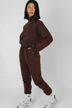 Best Sale Oversized Fit Seam Front 90S Joggers Chocolate Sculpt & Leisure | Kaiia The Label