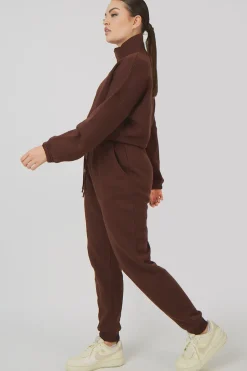 Best Sale Oversized Fit Seam Front 90S Joggers Chocolate Sculpt & Leisure | Kaiia The Label