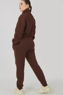 Best Sale Oversized Fit Seam Front 90S Joggers Chocolate Sculpt & Leisure | Kaiia The Label
