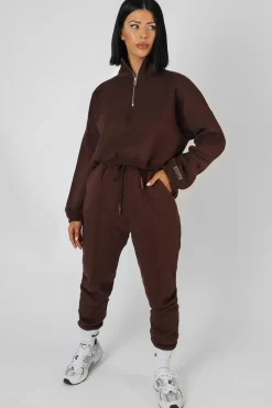 Best Sale Oversized Fit Seam Front 90S Joggers Chocolate Sculpt & Leisure | Kaiia The Label