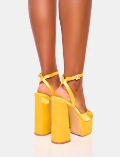 Store Pansie Satin Diamante Platform Heels Diamante Heels | Platform Heels