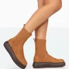 Shop Pisa Tan Chunky Rubber Sole Chelsea Boots Chunky Boots | Ankle Boots