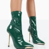 Best Player Patent Stiletto Heel Ankle boots High Heels | Heeled Boots