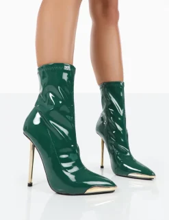 Best Player Patent Stiletto Heel Ankle boots High Heels | Heeled Boots