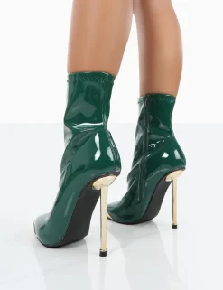 Best Player Patent Stiletto Heel Ankle boots High Heels | Heeled Boots