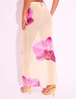 Best Printed Floral Mesh Maxi Skirt Co-ord Co-ords | Skirts