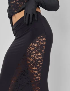 Outlet Lace High Split Maxi Skirt Co-ord in Co-ords | Skirts