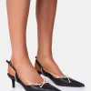 Outlet Rai Wide Fit Bow Detail Slingback Court Mid Heels Wide Fit Heels | Wide Fit Heels
