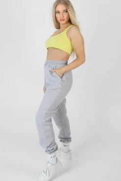 Online Raw Hem Scoop Neck Crop Top Lime Sculpt & Leisure | Kaiia The Label