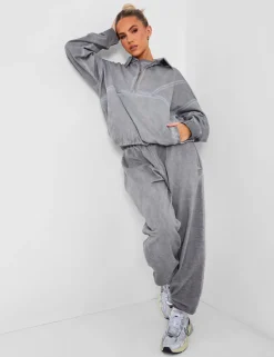 Hot Relaxed Fit Cuffed Joggers Co-ord Washed Sculpt & Leisure | Kaiia The Label
