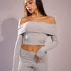 Store Rib Foldover Long Sleeve Top Co-ords | Tops