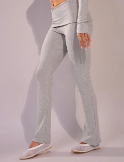 New Rib Foldover Straight Leg Pant Co-ords | Trousers