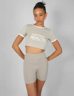 Cheap RIBBED CYCLING SHORTS STONE Tracksuits | Tracksuits