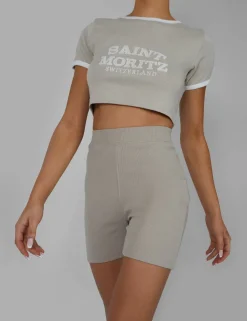 Cheap RIBBED CYCLING SHORTS STONE Tracksuits | Tracksuits