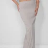 Outlet Ribbed Maxi Skirt Stone Sculpt & Leisure | Kaiia The Label