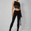 Flash Sale Rose Detail Slinky Trouser Trousers