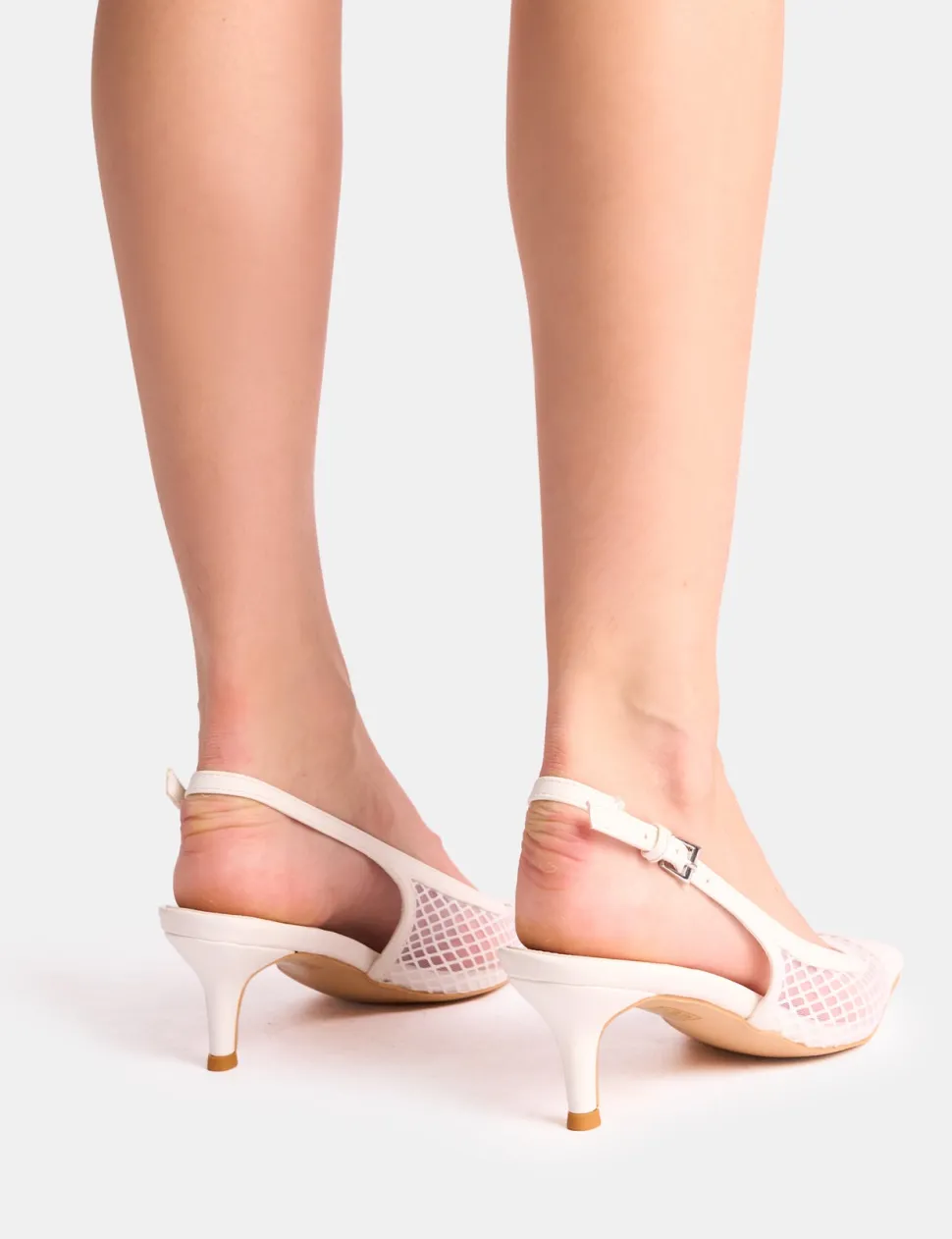 Store Roue Mesh Detail Slingback Mid Court Heels Court Heels | Mid Heels