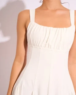 Cheap Ruched Detail Mini Skater Dress Dresses
