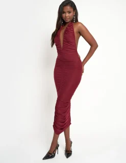 Outlet Ruffle Plunge Maxi Dress Sculpt & Leisure | Kaiia The Label