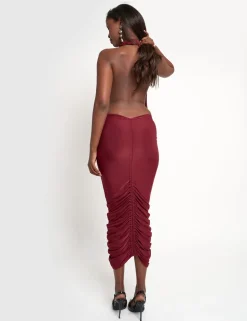 Outlet Ruffle Plunge Maxi Dress Sculpt & Leisure | Kaiia The Label