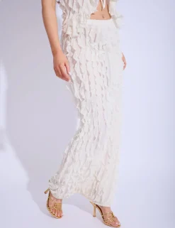 Flash Sale Ruffled Detail Maxi Skirt Co-ords | Skirts