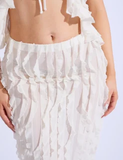 Flash Sale Ruffled Detail Maxi Skirt Co-ords | Skirts