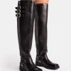 Shop Sagittarius Vintage Buckle Detail Over The Knee Boots Over The Knee Boots | Long Boots