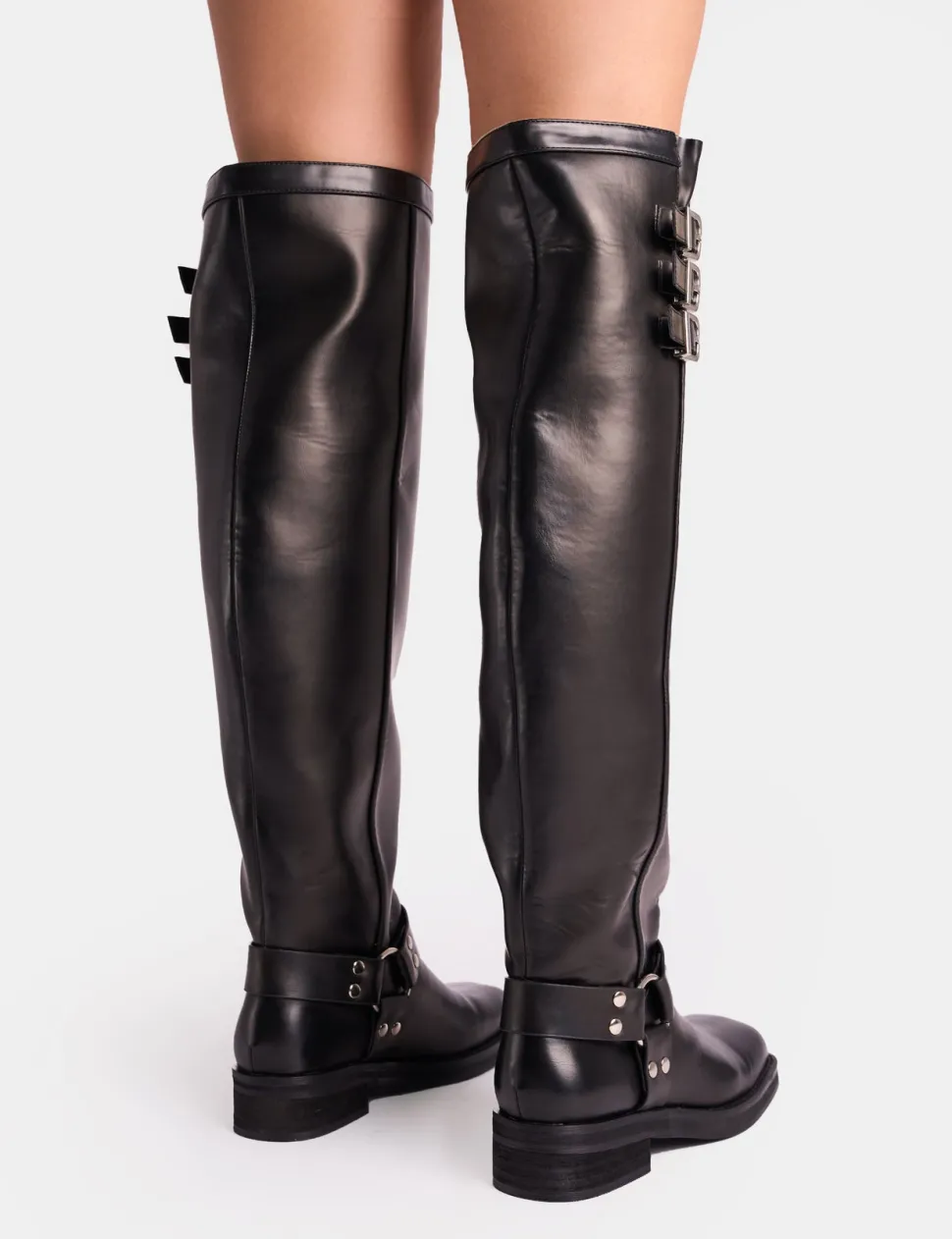 Shop Sagittarius Vintage Buckle Detail Over The Knee Boots Over The Knee Boots | Long Boots