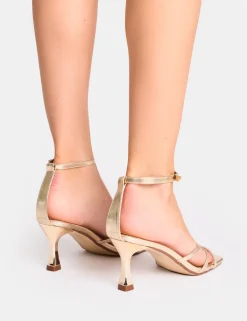 Flash Sale Samya Wide Fit Minimal Strap Mid Heels Wide Fit Heels | Wide Fit Heels