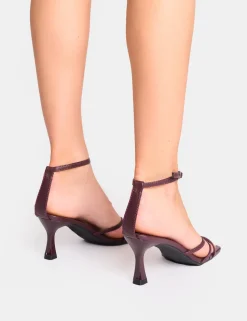 Best Sale Samya Minimal Strap Mid Heels Strappy Heels | Mid Heels
