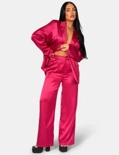 Shop Satin Dad Blazer Sculpt & Leisure | Kaiia The Label